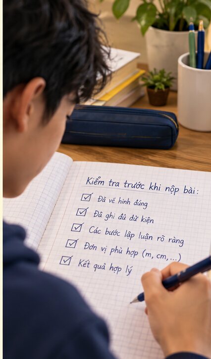 Bài hình cần hình vẽ và trật tự lập luận