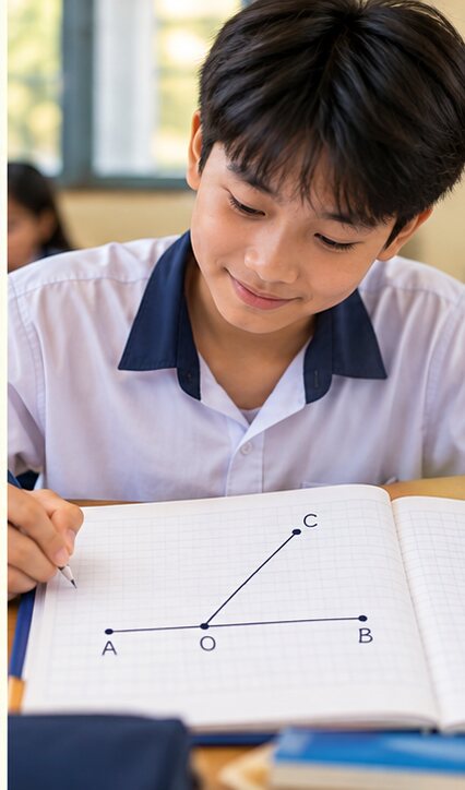 Đọc tên góc và nhận ra đỉnh góc