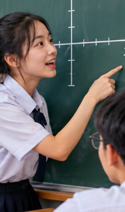 Trục hoành và trục tung cần được chia đều